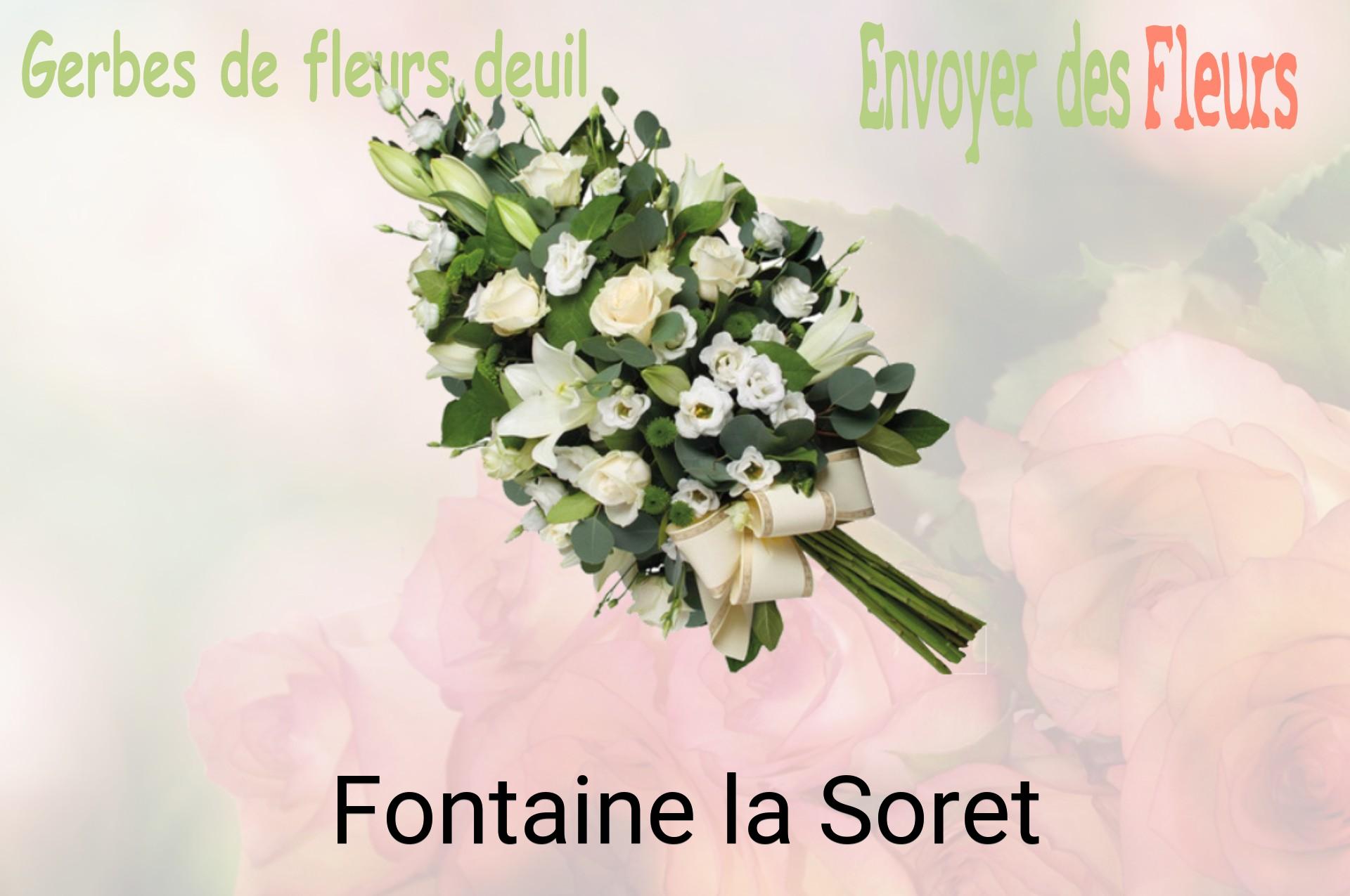 Gerbe de fleurs de deuil livrée à Fontaine-la-Soret